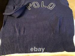 Vintage Polo Ralph Lauren Polo Sport Knit Varsity Sweater POLO Spellout 2XL XXL