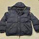 Vintage Polo Ralph Lauren Puffer Jacket Mens Xl Blue Down Filled Hooded Full Zip
