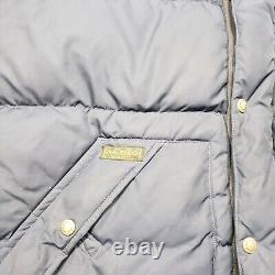 Vintage Polo Ralph Lauren Puffer Jacket Mens XL Blue Down Filled Hooded Full Zip