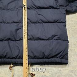 Vintage Polo Ralph Lauren Puffer Jacket Mens XL Blue Down Filled Hooded Full Zip