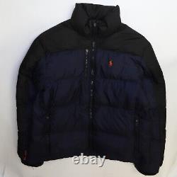 Vintage Polo Ralph Lauren Puffer Jacket Size Large Blue Down Insulated