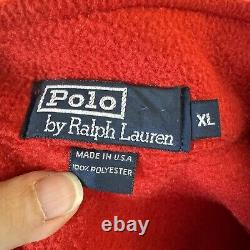 Vintage Polo Ralph Lauren Pullover Mens XL Hi Tech Fleece RL-93 Colorblock Logo