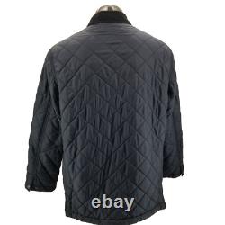 Vintage Polo Ralph Lauren Quilted Jacket Old Money Style Blue Mens Corduroy Sz L