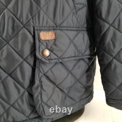 Vintage Polo Ralph Lauren Quilted Jacket Old Money Style Blue Mens Corduroy Sz L