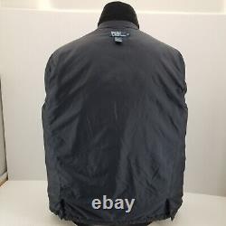 Vintage Polo Ralph Lauren Quilted Jacket Old Money Style Blue Mens Corduroy Sz L