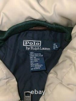 Vintage Polo Ralph Lauren Quilted Puffer Down Jacket Large Bubble Coat Goose 90s