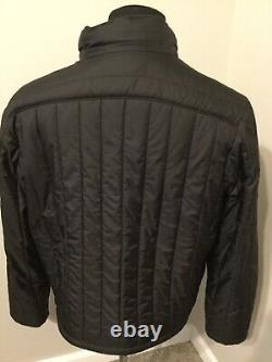 Vintage Polo Ralph Lauren Quilted Puffer Down Jacket Mens Size L Gray Black 90s