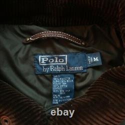 Vintage Polo Ralph Lauren Quilted Riding Jacket Size M Green Leather