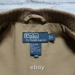 Vintage Polo Ralph Lauren Quilted Vest Size S Brown Distressed