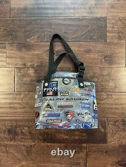 Vintage Polo Ralph Lauren RL67 Clear Tote Bag Purse Iconic Sport P Wing Stadium