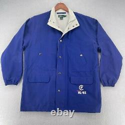 Vintage Polo Ralph Lauren RL-92 Blue White Full Zip Coat Men's Size XL