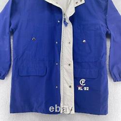 Vintage Polo Ralph Lauren RL-92 Blue White Full Zip Coat Men's Size XL