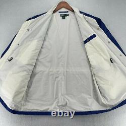 Vintage Polo Ralph Lauren RL-92 Blue White Full Zip Coat Men's Size XL