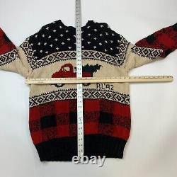Vintage Polo Ralph Lauren RL'92 Christmas Tree Truck Sweater Mens M Medium Knit