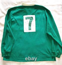 Vintage Polo Ralph Lauren Rare #7 Patch Long Sleeve Rugby Men's XL Kelly Green