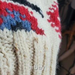 Vintage Polo Ralph Lauren Rare Dog Sledder 100% Wool Hand-Knit Sweater