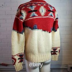 Vintage Polo Ralph Lauren Rare Dog Sledder 100% Wool Hand-Knit Sweater