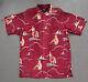Vintage Polo Ralph Lauren Rayon Camp Aloha Hawaiian Surf Wave Print Shirt M
