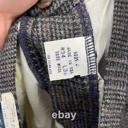 Vintage Polo Ralph Lauren Remsen Dress Pants Mens 34x36 Gray Plaid Wool USA NEW