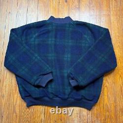 Vintage Polo Ralph Lauren Reversible Jacket Tartan Plaid Fleece Button Red