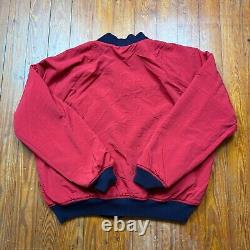 Vintage Polo Ralph Lauren Reversible Jacket Tartan Plaid Fleece Button Red