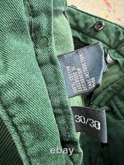 Vintage Polo Ralph Lauren Riding Pants Green Men's 30x30 Buckle Corduroy Heavy