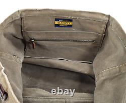 Vintage Polo Ralph Lauren Rugby Distressed Canvas Leather Tote Bag