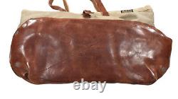 Vintage Polo Ralph Lauren Rugby Distressed Canvas Leather Tote Bag