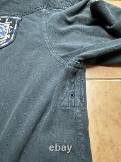 Vintage Polo Ralph Lauren Rugby Drawstring Collar Long Sleeve Polo Shirt Mens XL