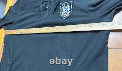 Vintage Polo Ralph Lauren Rugby Drawstring Collar Long Sleeve Polo Shirt Mens XL
