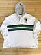 Vintage Polo Ralph Lauren Rugby Hoodie Shirt Mens 3xb White Stripe Embroidered