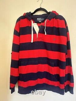 Vintage Polo Ralph Lauren Rugby Hoodie Sweatshirt Mens 2XB Cotton Blend Classic