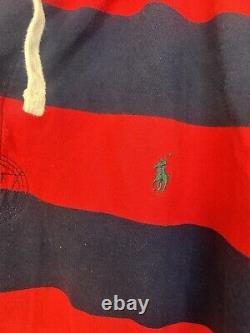 Vintage Polo Ralph Lauren Rugby Hoodie Sweatshirt Mens 2XB Cotton Blend Classic