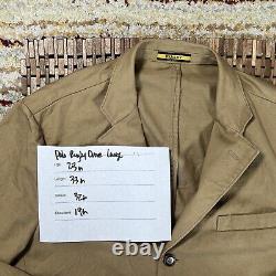 Vintage Polo Ralph Lauren Rugby Khaki Blazer Chore Jacket Coat Men's Large VTG