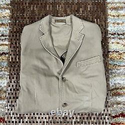 Vintage Polo Ralph Lauren Rugby Khaki Blazer Chore Jacket Coat Men's Medium VTG