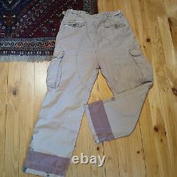 Vintage Polo Ralph Lauren Rugby- Military Cargo Pants- Regimental 32w 30L Rare