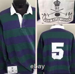 Vintage Polo Ralph Lauren Rugby Shirt Colorblock #5 Stadium 92 P-Wing Ski XL CP