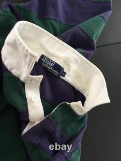 Vintage Polo Ralph Lauren Rugby Shirt Colorblock #5 Stadium 92 P-Wing Ski XL CP