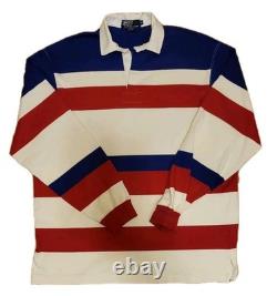 Vintage Polo Ralph Lauren Rugby Shirt Size L 80's Made In USA