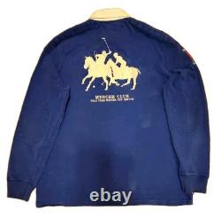 Vintage Polo Ralph Lauren Rugby Shirt Size L Y2K Long Sleeve Equestrian