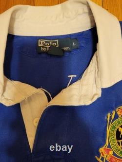 Vintage Polo Ralph Lauren Rugby Shirt Size L Y2K Long Sleeve Equestrian