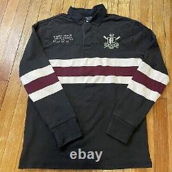 Vintage Polo Ralph Lauren Rugby Shirt Size XL Striped 3 Quilted Athletics PRLC