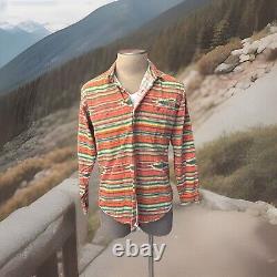 Vintage Polo Ralph Lauren S Western RRL Southwestern Aztec Native Work Shirt