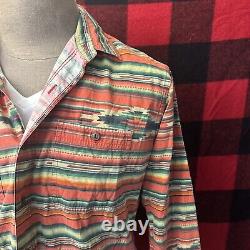 Vintage Polo Ralph Lauren S Western RRL Southwestern Aztec Native Work Shirt