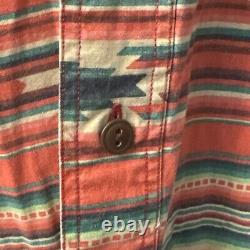 Vintage Polo Ralph Lauren S Western RRL Southwestern Aztec Native Work Shirt