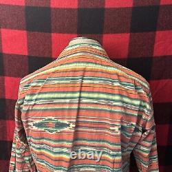 Vintage Polo Ralph Lauren S Western RRL Southwestern Aztec Native Work Shirt