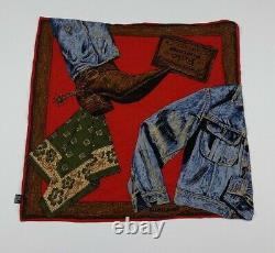 Vintage Polo Ralph Lauren Scarf / Bandana Dungarees Country Cowboy Rare 80s USA