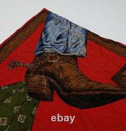 Vintage Polo Ralph Lauren Scarf / Bandana Dungarees Country Cowboy Rare 80s USA