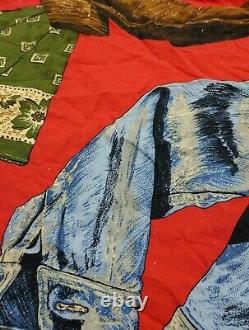 Vintage Polo Ralph Lauren Scarf / Bandana Dungarees Country Cowboy Rare 80s USA