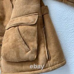 Vintage Polo Ralph Lauren Shearling-Lined Suede Car Coat